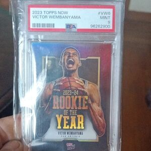 Topps Victor Wembanyama Rookie Card - Red and Gold PSA 9